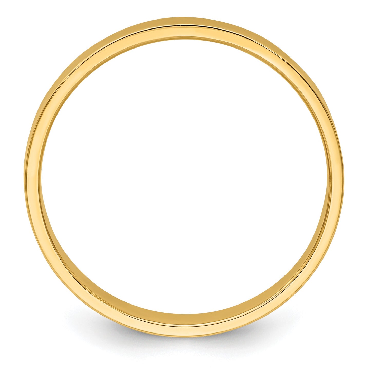 14k Yellow Gold 3mm Lightweight Flat Wedding Band Size 4.5
