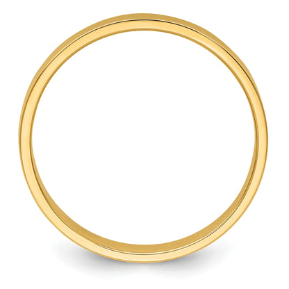 14k Yellow Gold 3mm Lightweight Flat Wedding Band Size 4.5