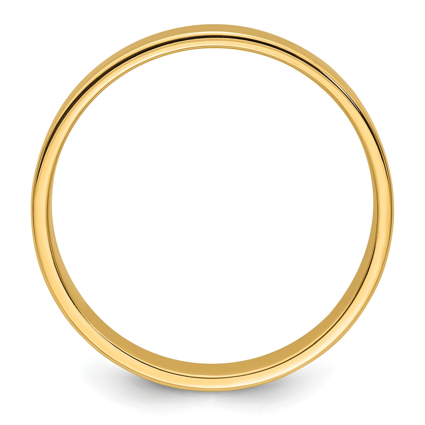 14k Yellow Gold 5mm Lightweight Flat Wedding Band Size 10