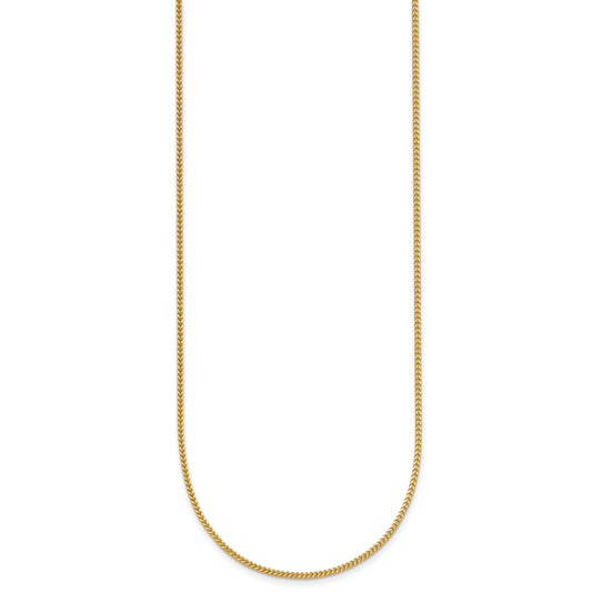 14K 24 inch .9mm Franco with Lobster Clasp Chain