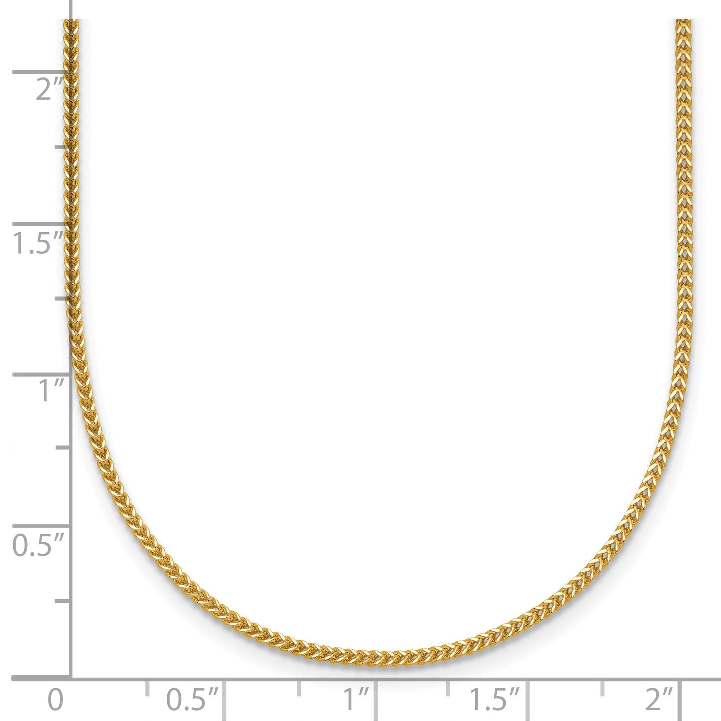 14K 16 inch .9mm Franco with Lobster Clasp Chain