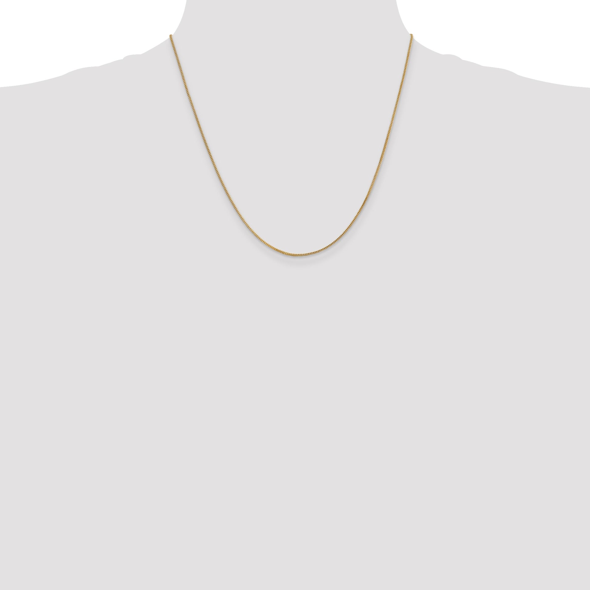 14K 20 inch .9mm Franco with Lobster Clasp Chain