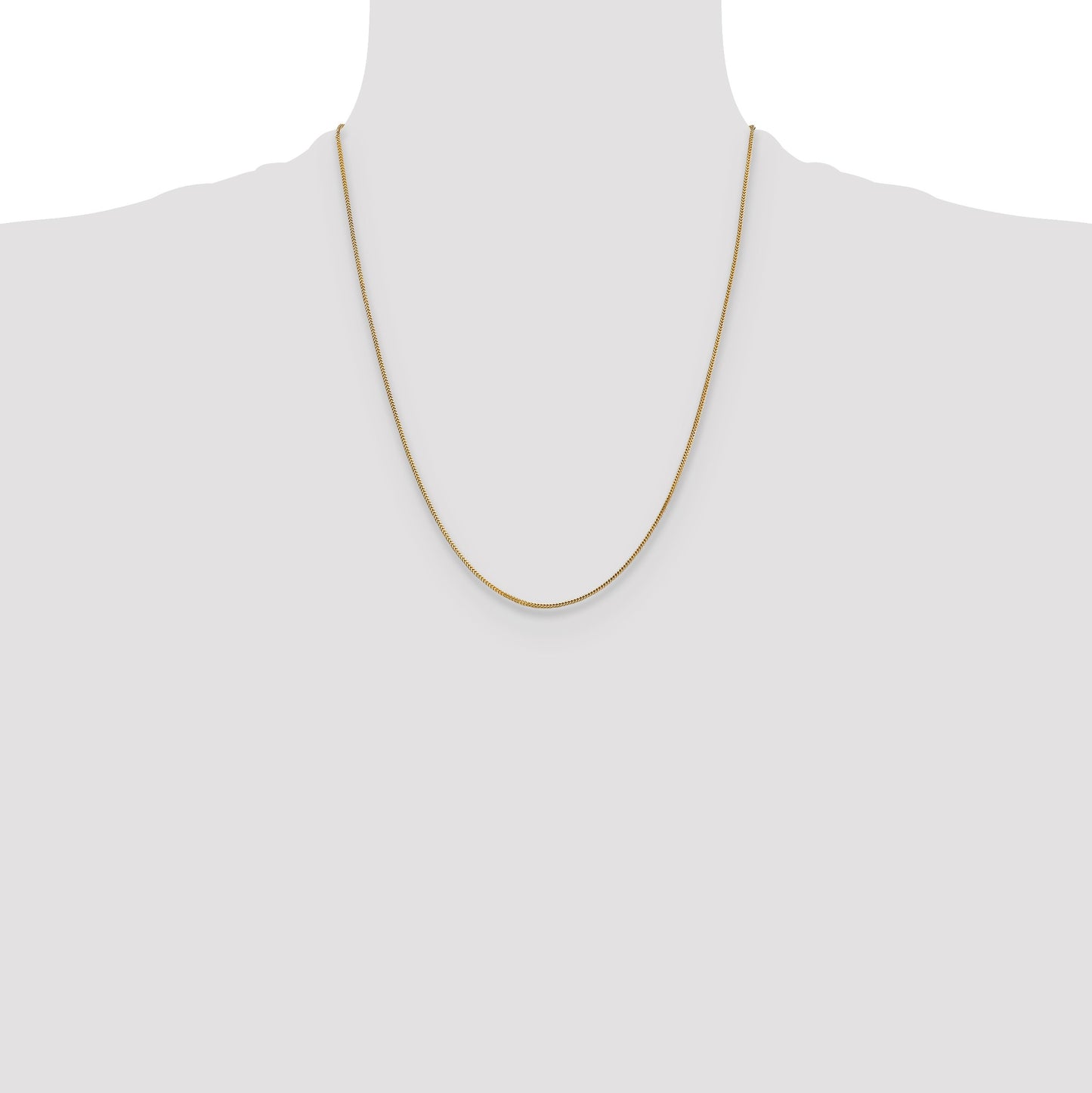 14K 22 inch .9mm Franco with Lobster Clasp Chain