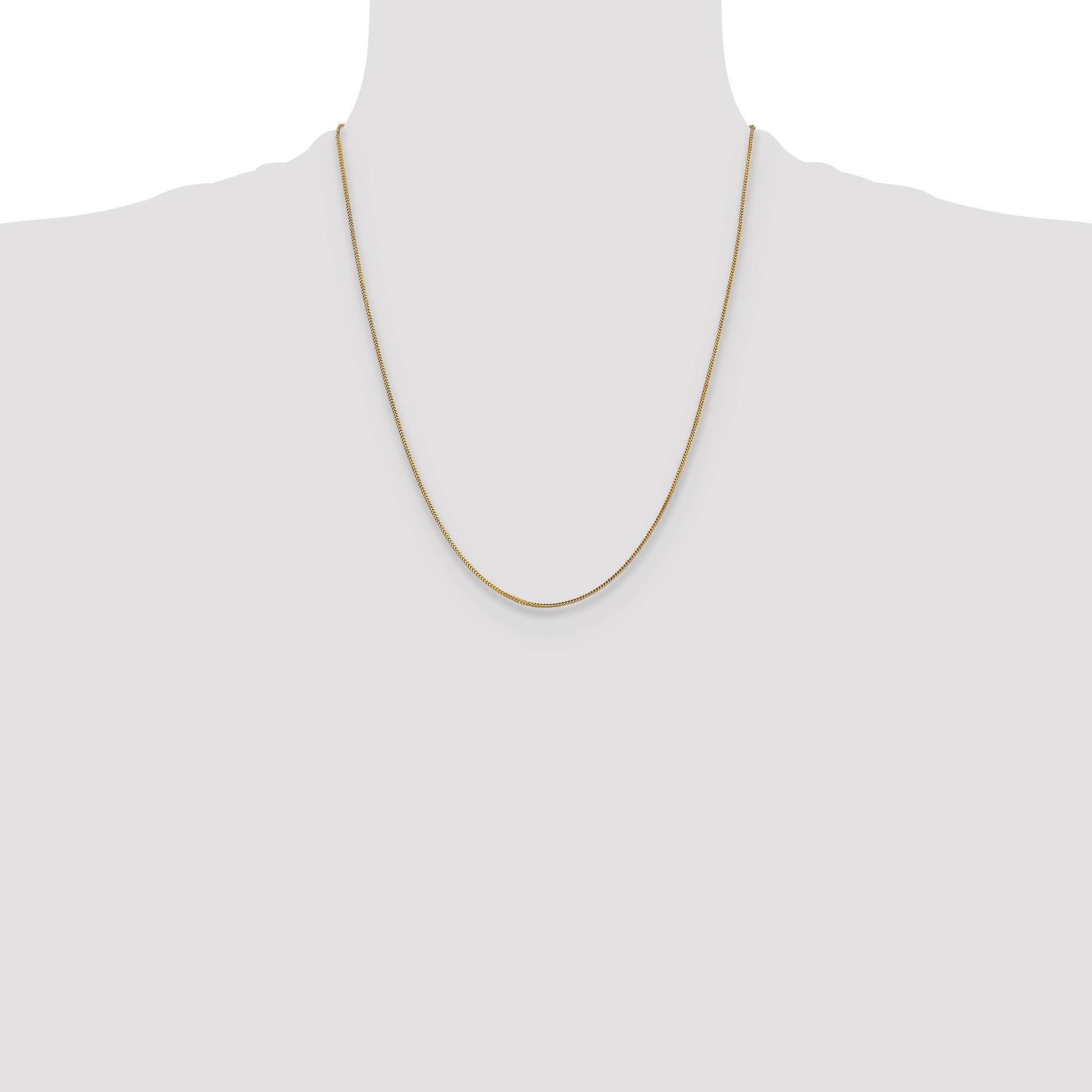 14K 22 inch .9mm Franco with Lobster Clasp Chain