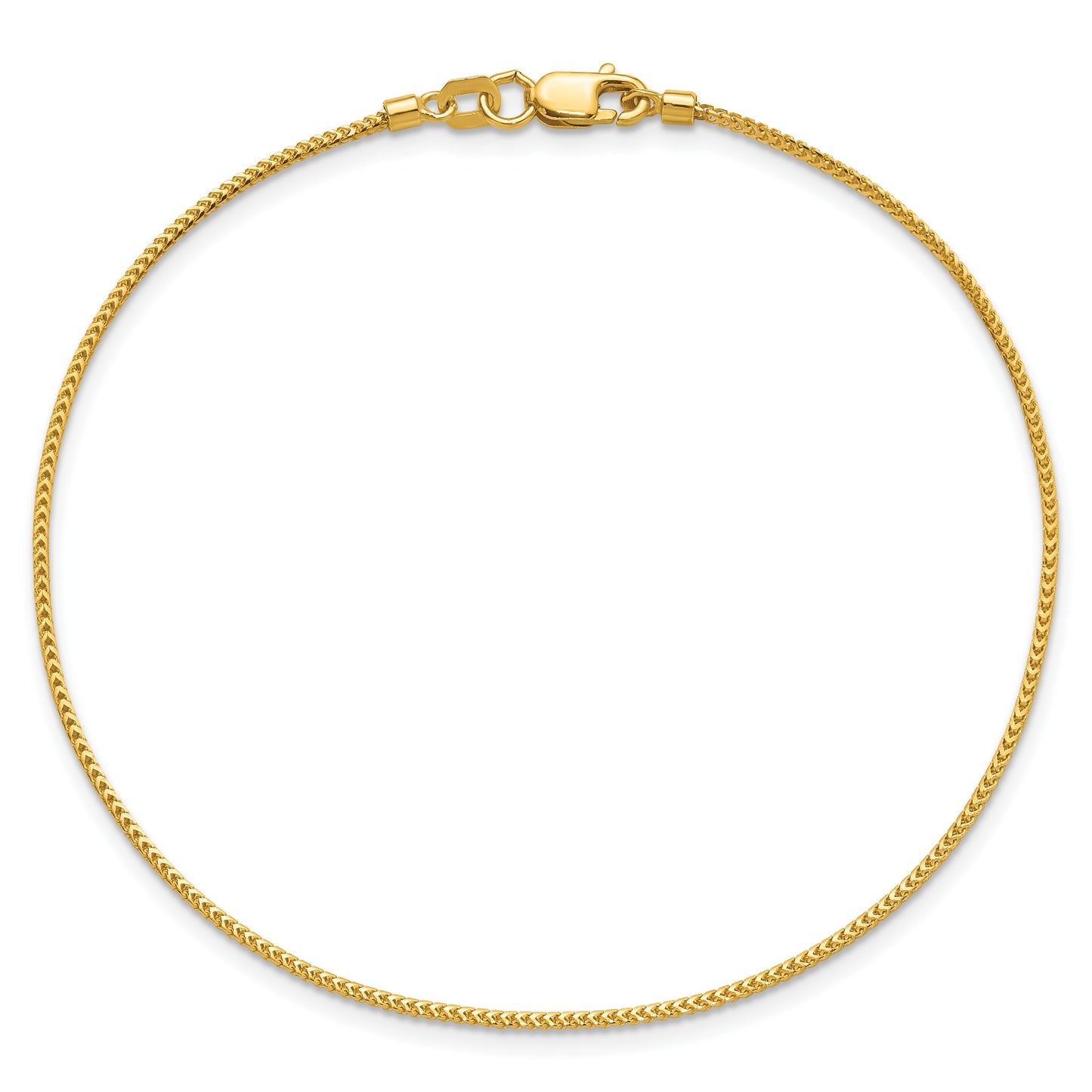 14K 8 inch .9mm Franco with Lobster Clasp Bracelet