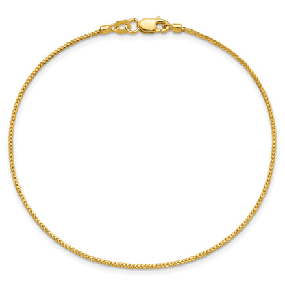 14K 8 inch .9mm Franco with Lobster Clasp Bracelet