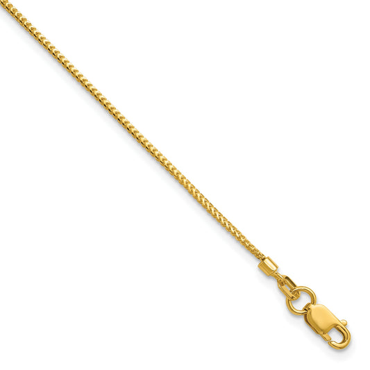 14K 8 inch .9mm Franco with Lobster Clasp Bracelet