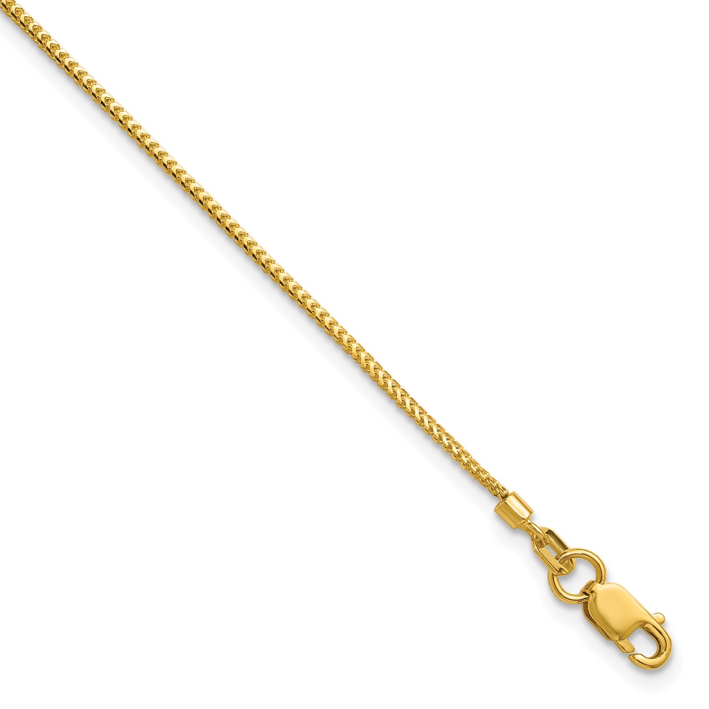 14K 7 inch .9mm Franco with Lobster Clasp Bracelet