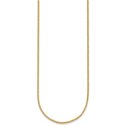 14K 20 inch 1mm Franco with Lobster Clasp Chain