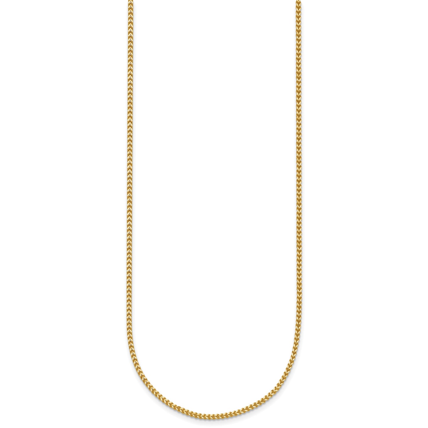 14K 22 inch 1mm Franco with Lobster Clasp Chain