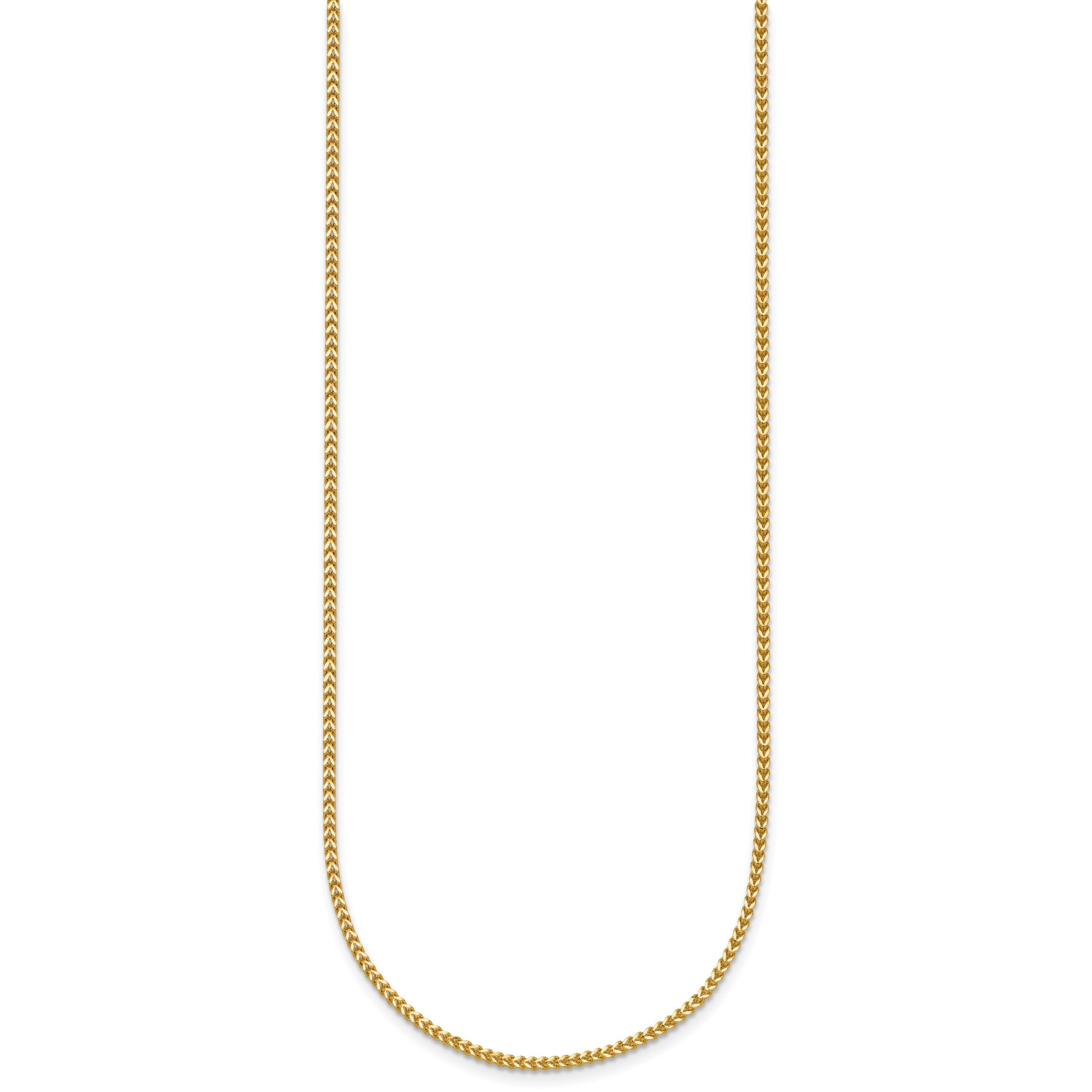 14K 22 inch 1mm Franco with Lobster Clasp Chain