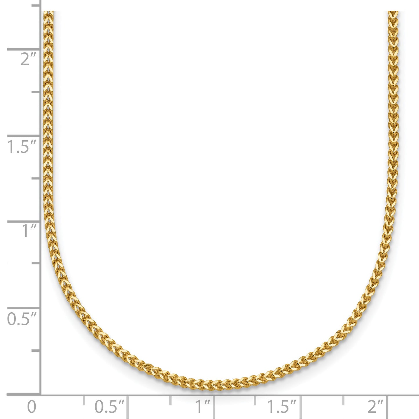 14K 18 inch 1mm Franco with Lobster Clasp Chain