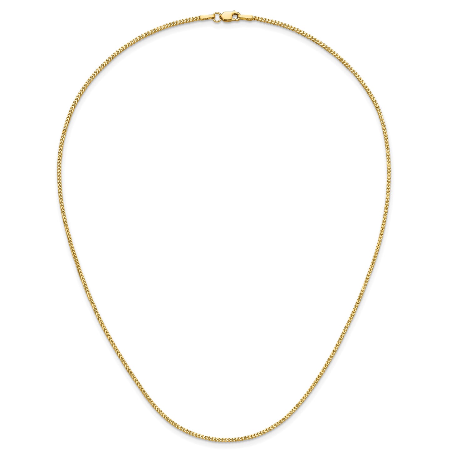14K 18 inch 1mm Franco with Lobster Clasp Chain