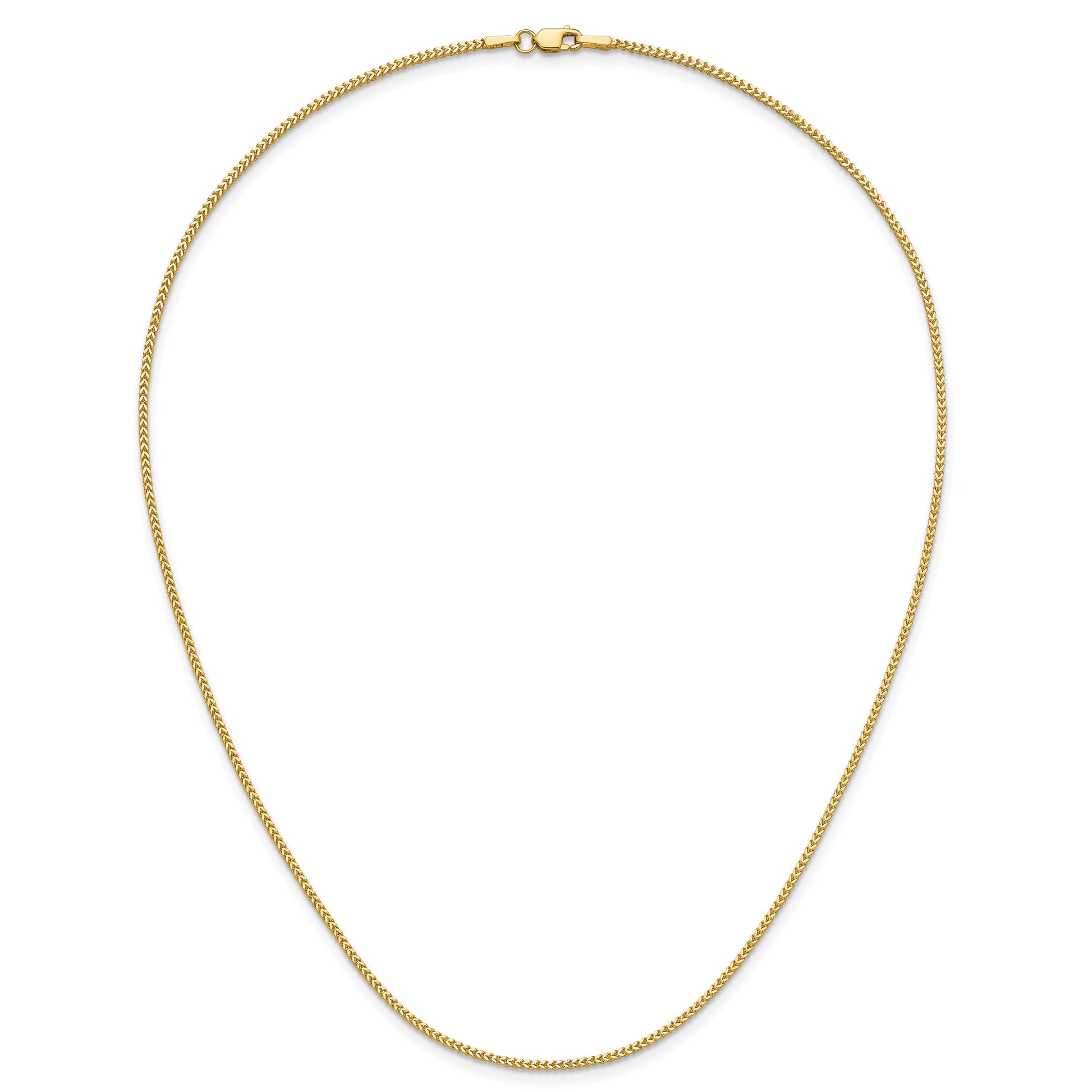 14K 18 inch 1mm Franco with Lobster Clasp Chain