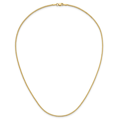 14K 18 inch 1mm Franco with Lobster Clasp Chain
