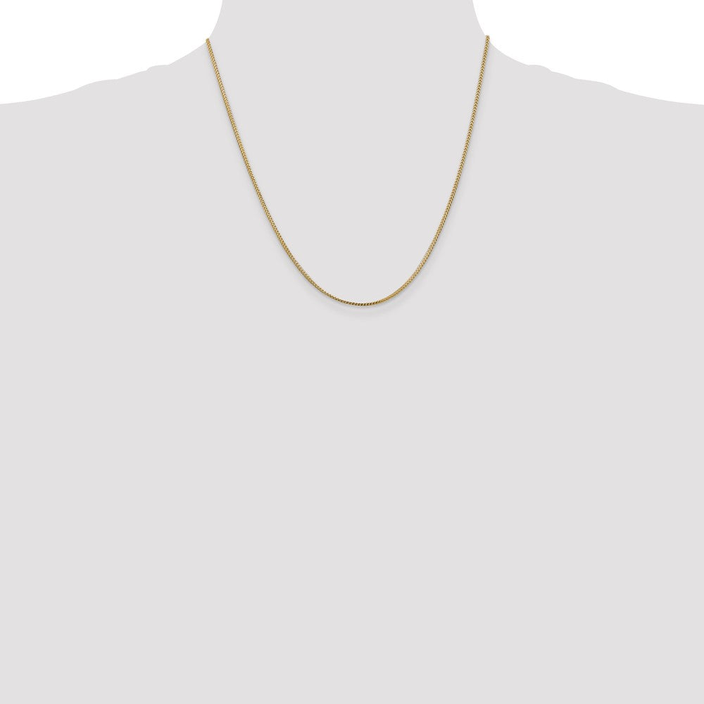 14K 20 inch 1mm Franco with Lobster Clasp Chain