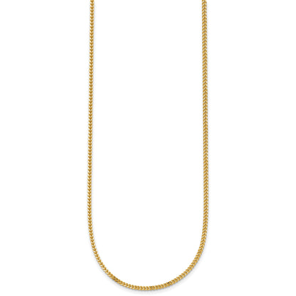 14K 30 inch 1.3mm Franco with Lobster Clasp Chain