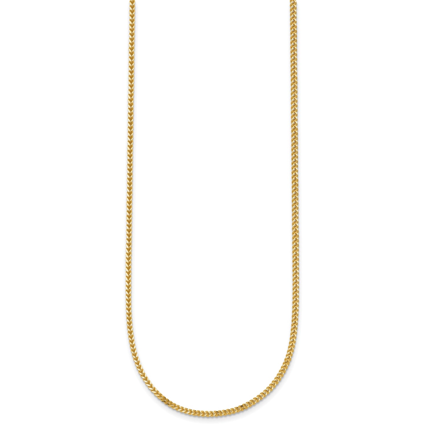 14K 20 inch 1.3mm Franco with Lobster Clasp Chain
