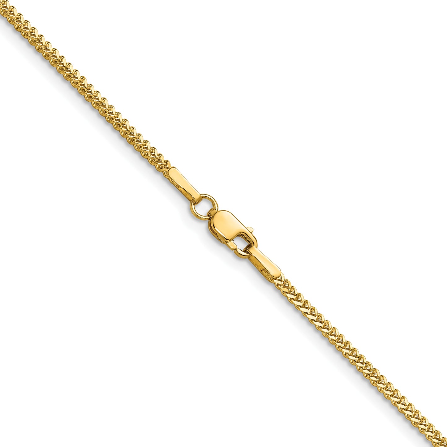 14K 22 inch 1.3mm Franco with Lobster Clasp Chain