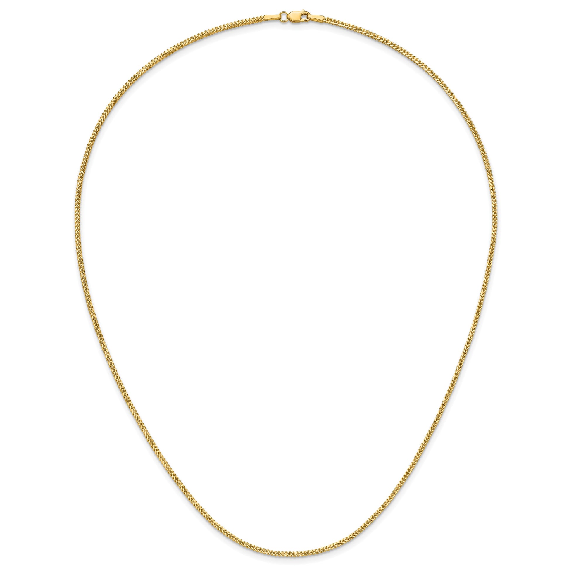 14K 20 inch 1.3mm Franco with Lobster Clasp Chain