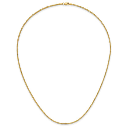 14K 20 inch 1.3mm Franco with Lobster Clasp Chain