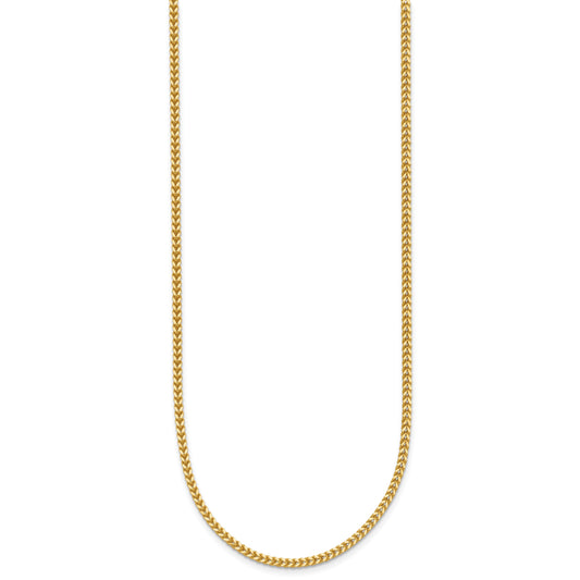 14K 24 inch 1.4mm Franco with Lobster Clasp Chain