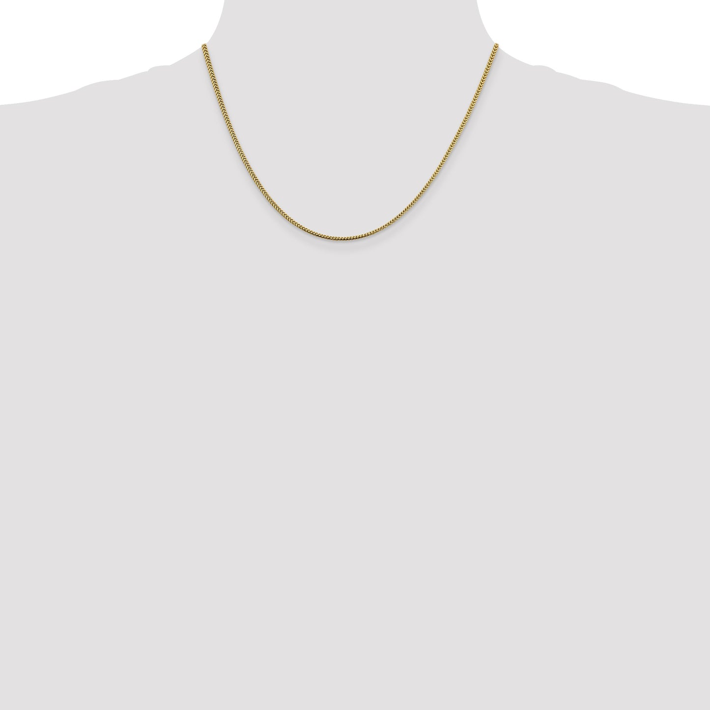 14K 18 inch 1.4mm Franco with Lobster Clasp Chain