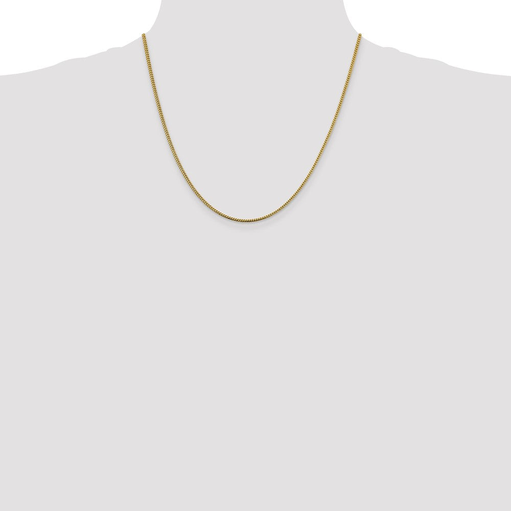 14K 20 inch 1.4mm Franco with Lobster Clasp Chain