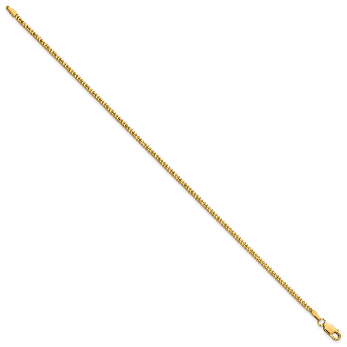 14K 7 inch 1.4mm Franco with Lobster Clasp Bracelet