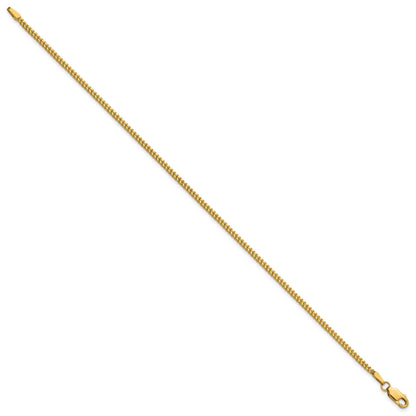 14K 8 inch 1.4mm Franco with Lobster Clasp Bracelet