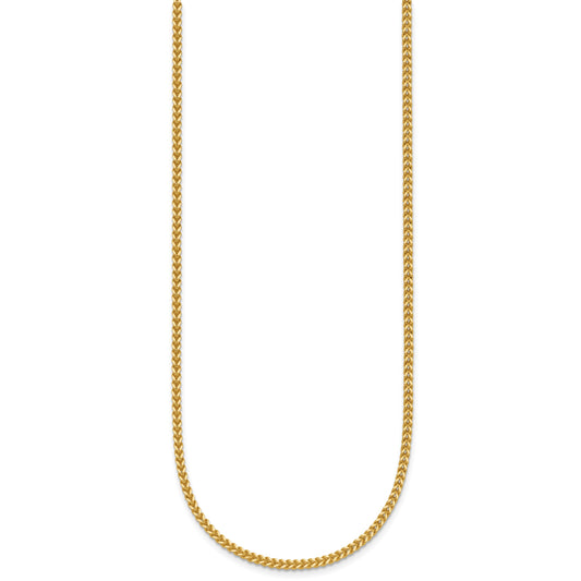 14K 16 inch 1.5mm Franco with Lobster Clasp Chain