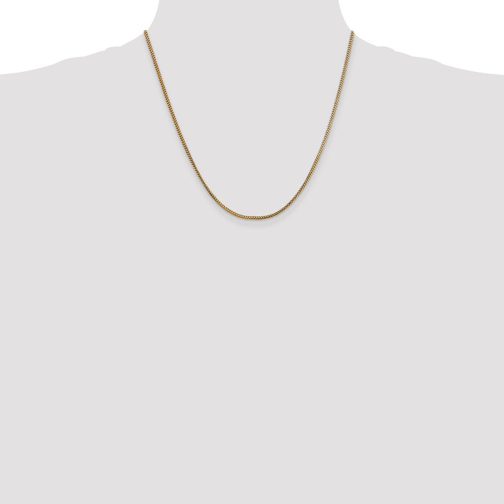 14K 20 inch 1.5mm Franco with Lobster Clasp Chain