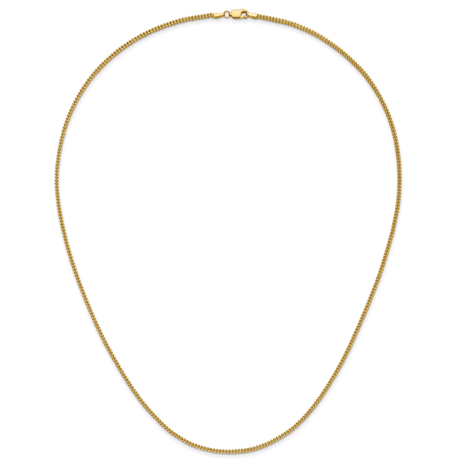 14K 24 inch 1.5mm Franco with Lobster Clasp Chain