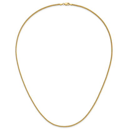14K 24 inch 1.5mm Franco with Lobster Clasp Chain