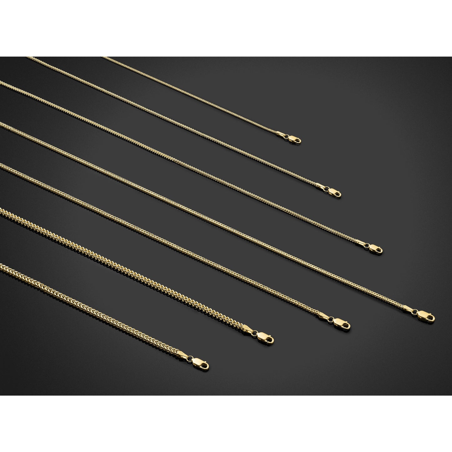 14K 30 inch 2.3mm Franco with Lobster Clasp Chain