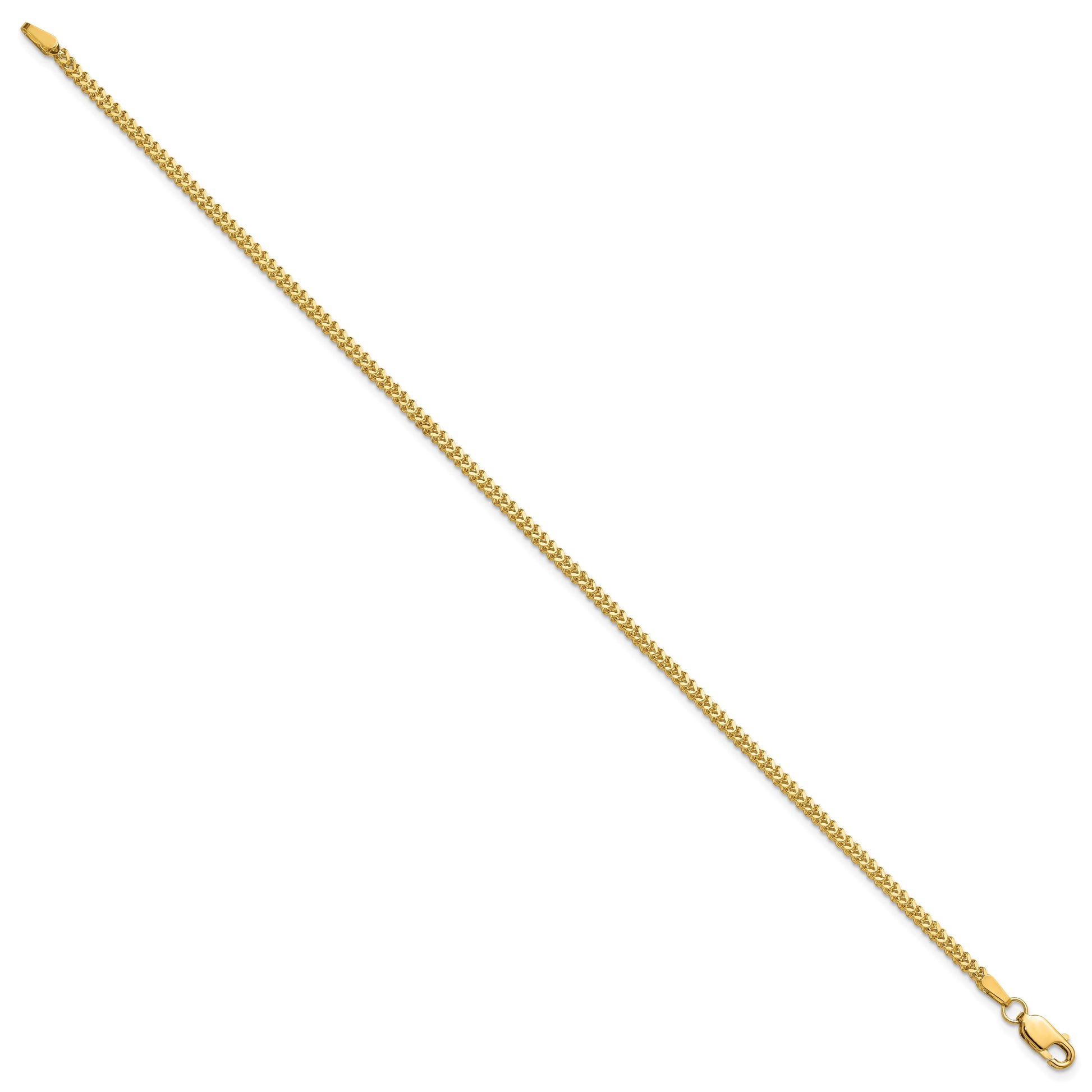 14K 8 inch 1.5mm Franco with Lobster Clasp Bracelet