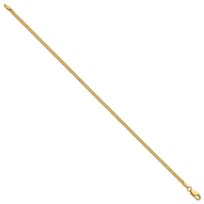 14K 8 inch 1.5mm Franco with Lobster Clasp Bracelet