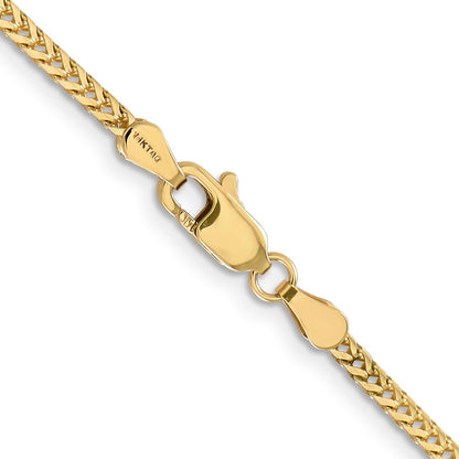 14K 16 inch 2mm Franco with Lobster Clasp Chain