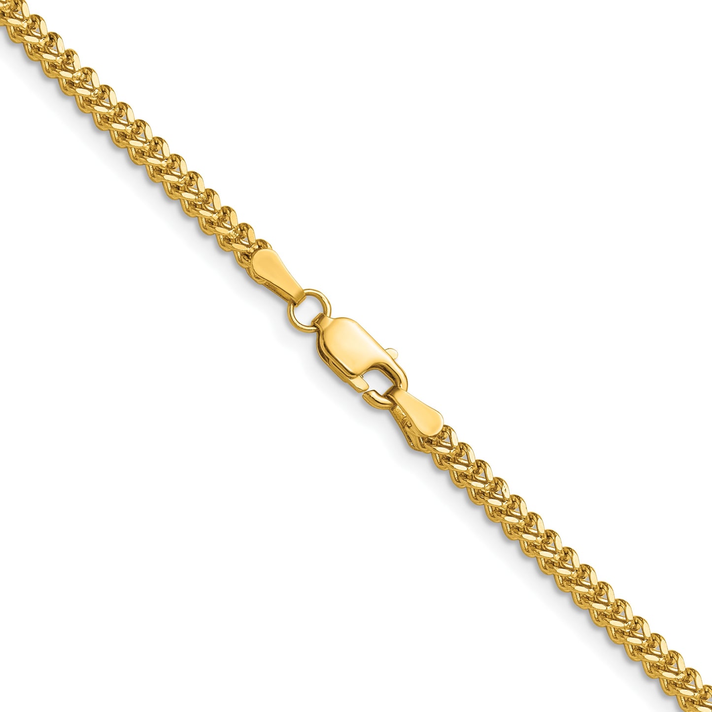 14K 30 inch 2mm Franco with Lobster Clasp Chain