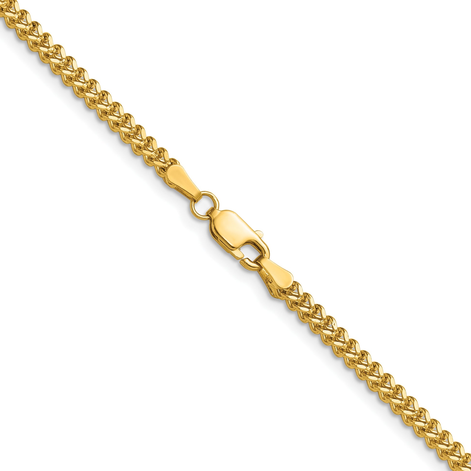 14K 30 inch 2mm Franco with Lobster Clasp Chain