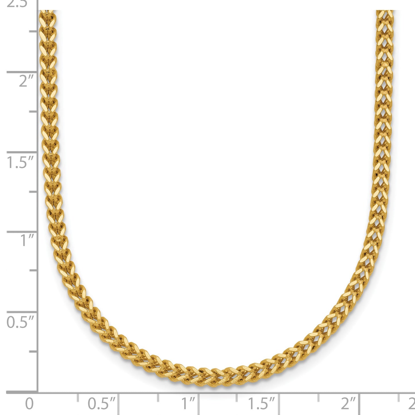 14K 18 inch 2mm Franco with Lobster Clasp Chain