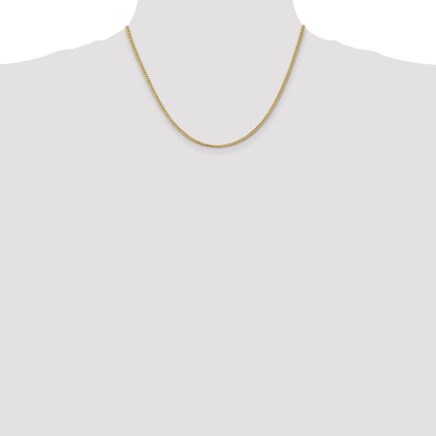 14K 18 inch 2mm Franco with Lobster Clasp Chain