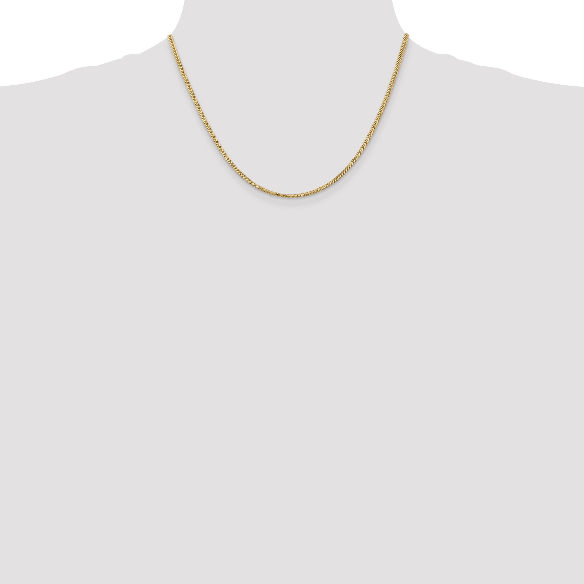 14K 18 inch 2mm Franco with Lobster Clasp Chain