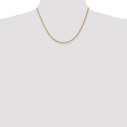 14K 18 inch 2mm Franco with Lobster Clasp Chain