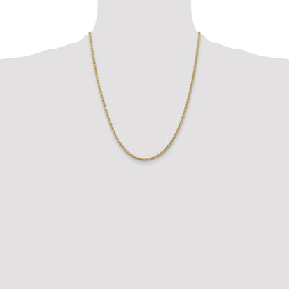 14K 22 inch 2mm Franco with Lobster Clasp Chain
