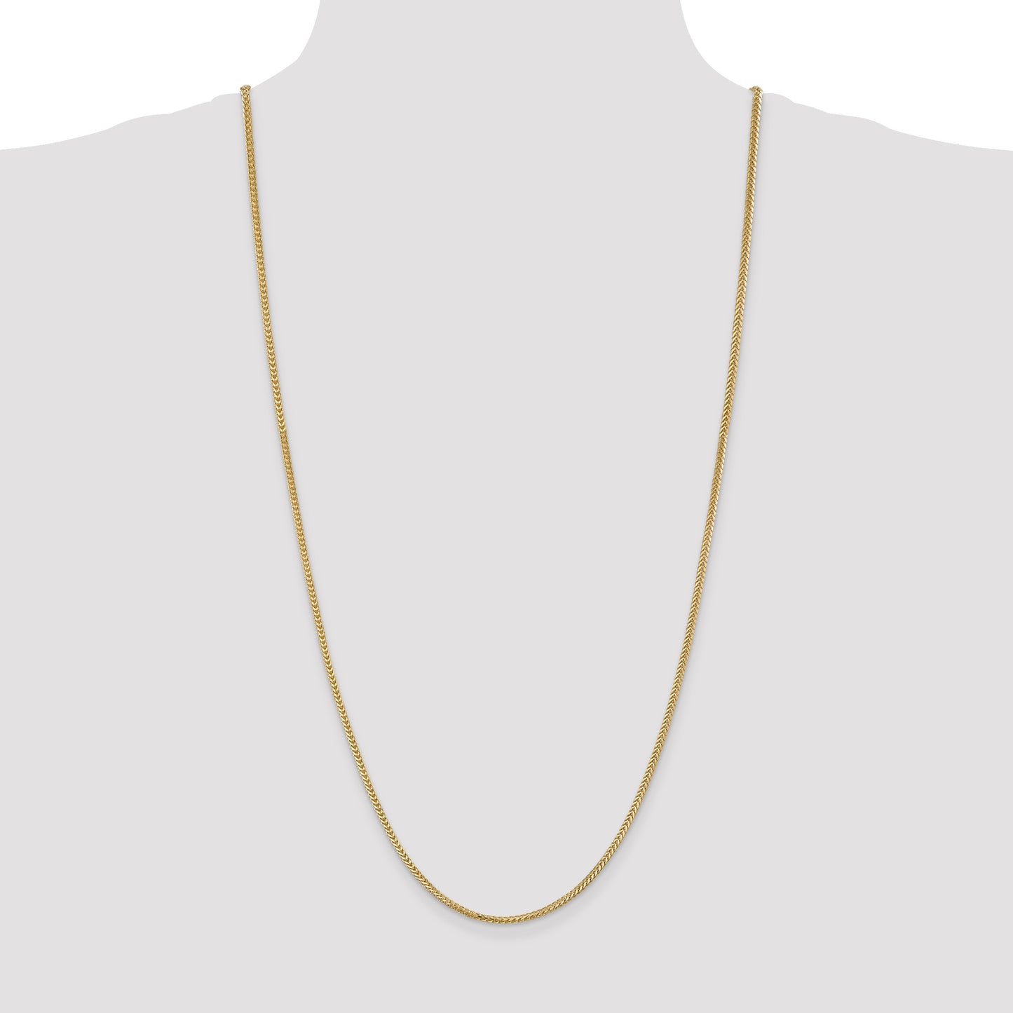 14K 30 inch 2mm Franco with Lobster Clasp Chain