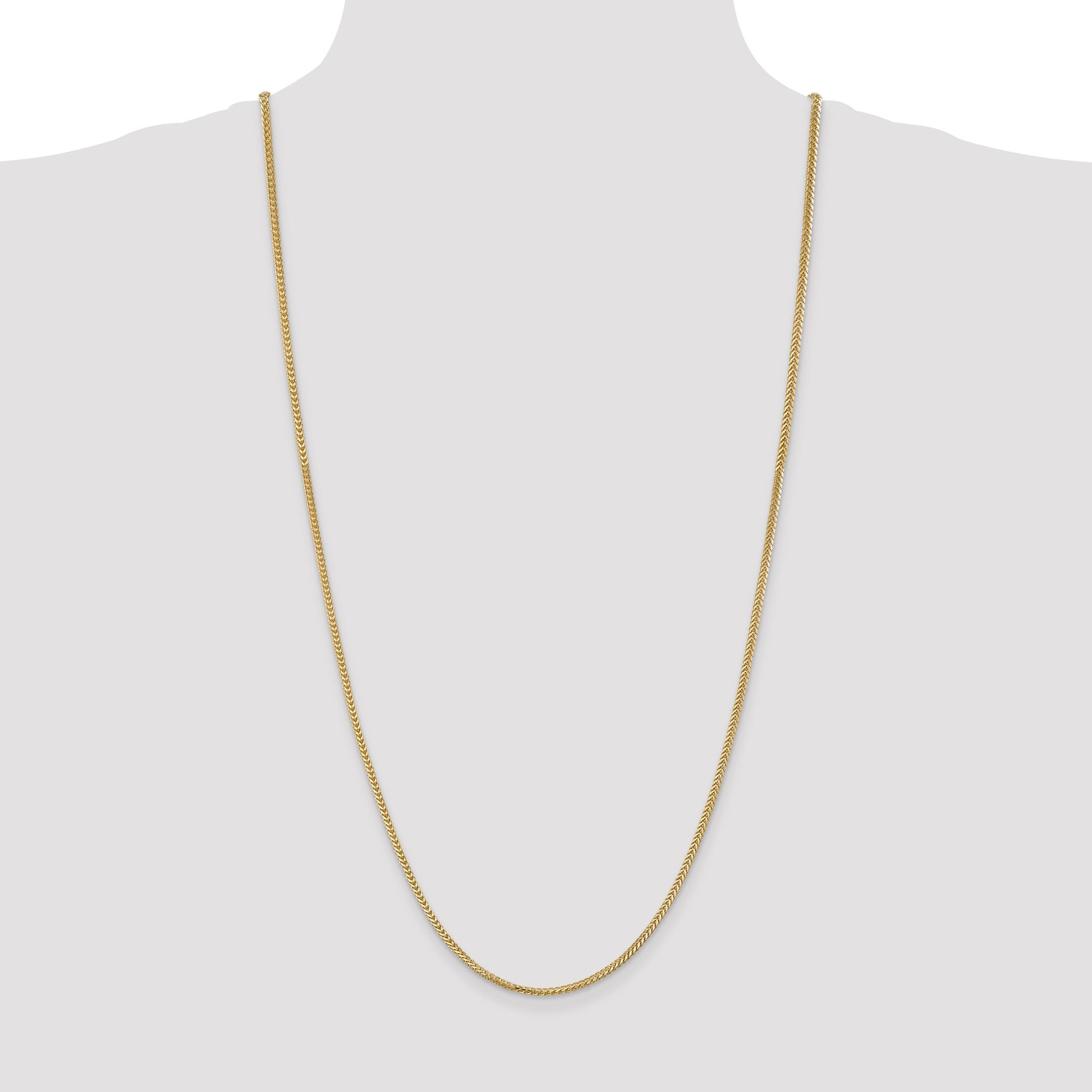 14K 30 inch 2mm Franco with Lobster Clasp Chain