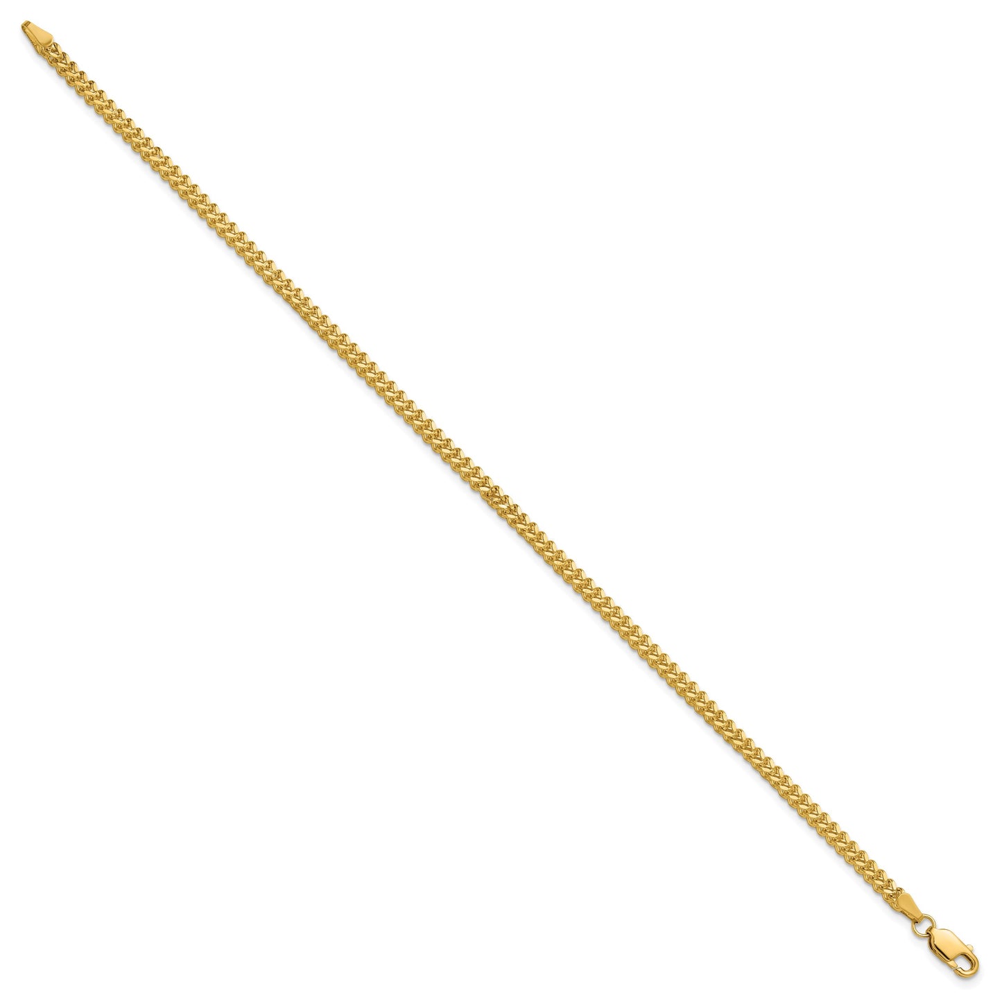 14K 7 inch 2mm Franco with Lobster Clasp Bracelet