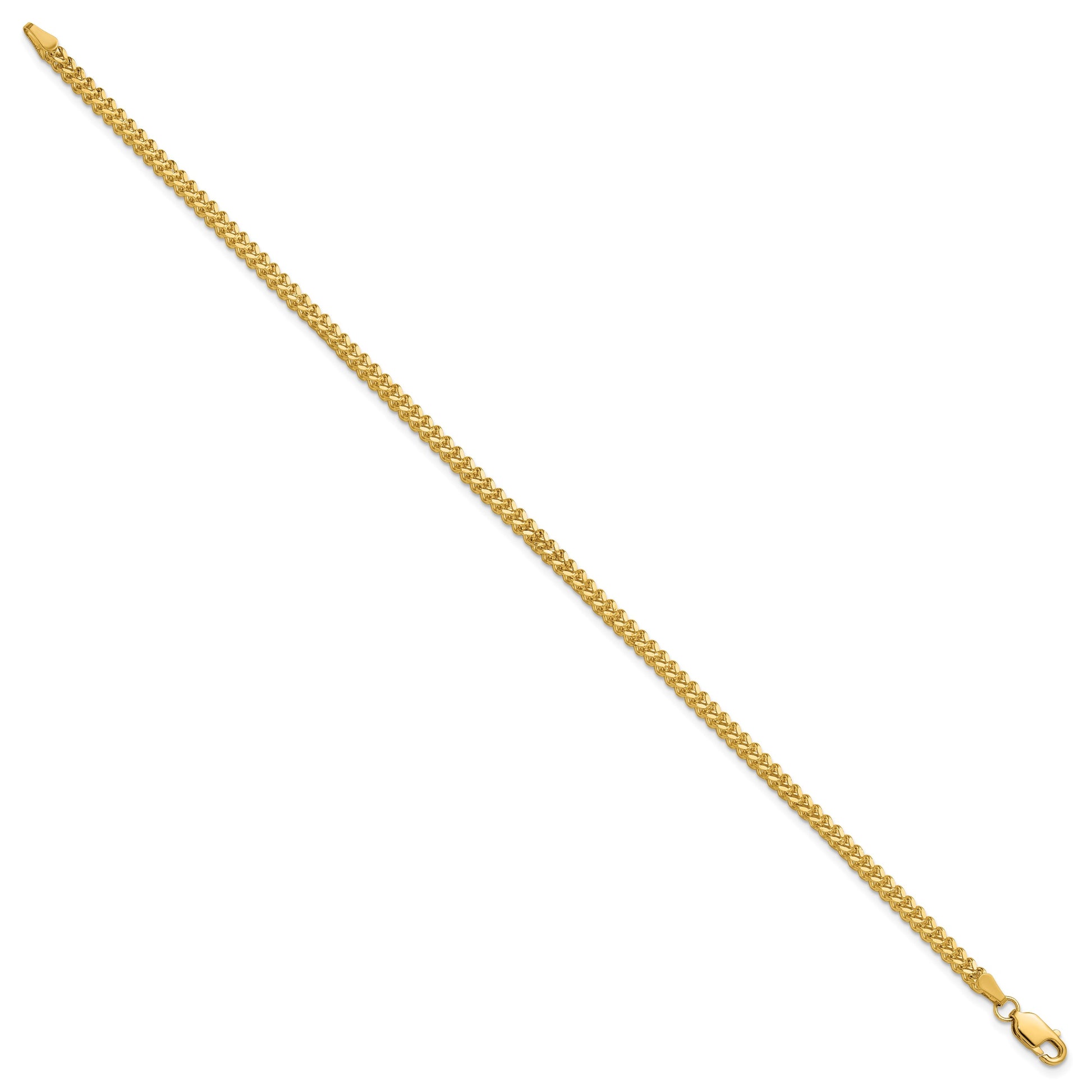 14K 7 inch 2mm Franco with Lobster Clasp Bracelet