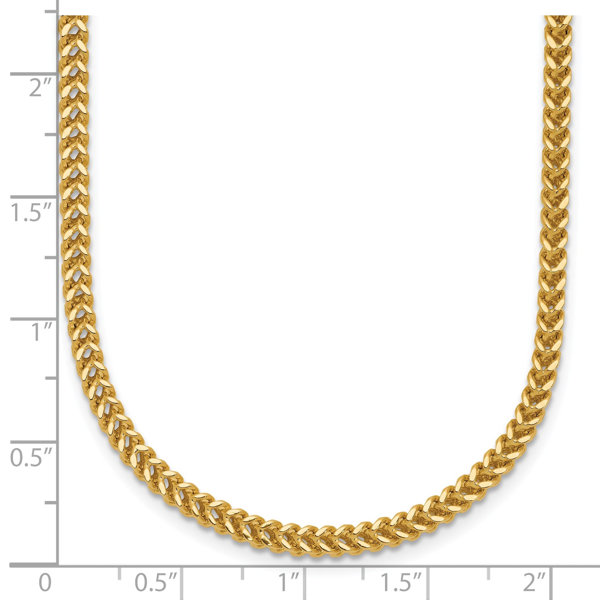 14K 24 inch 2.3mm Franco with Lobster Clasp Chain
